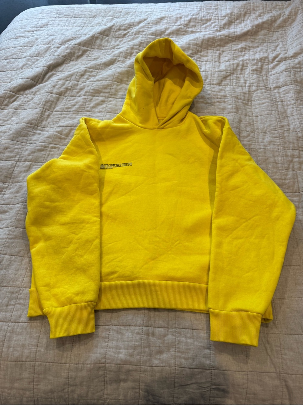 Pangaia Bright Yellow Pullover Hoodie